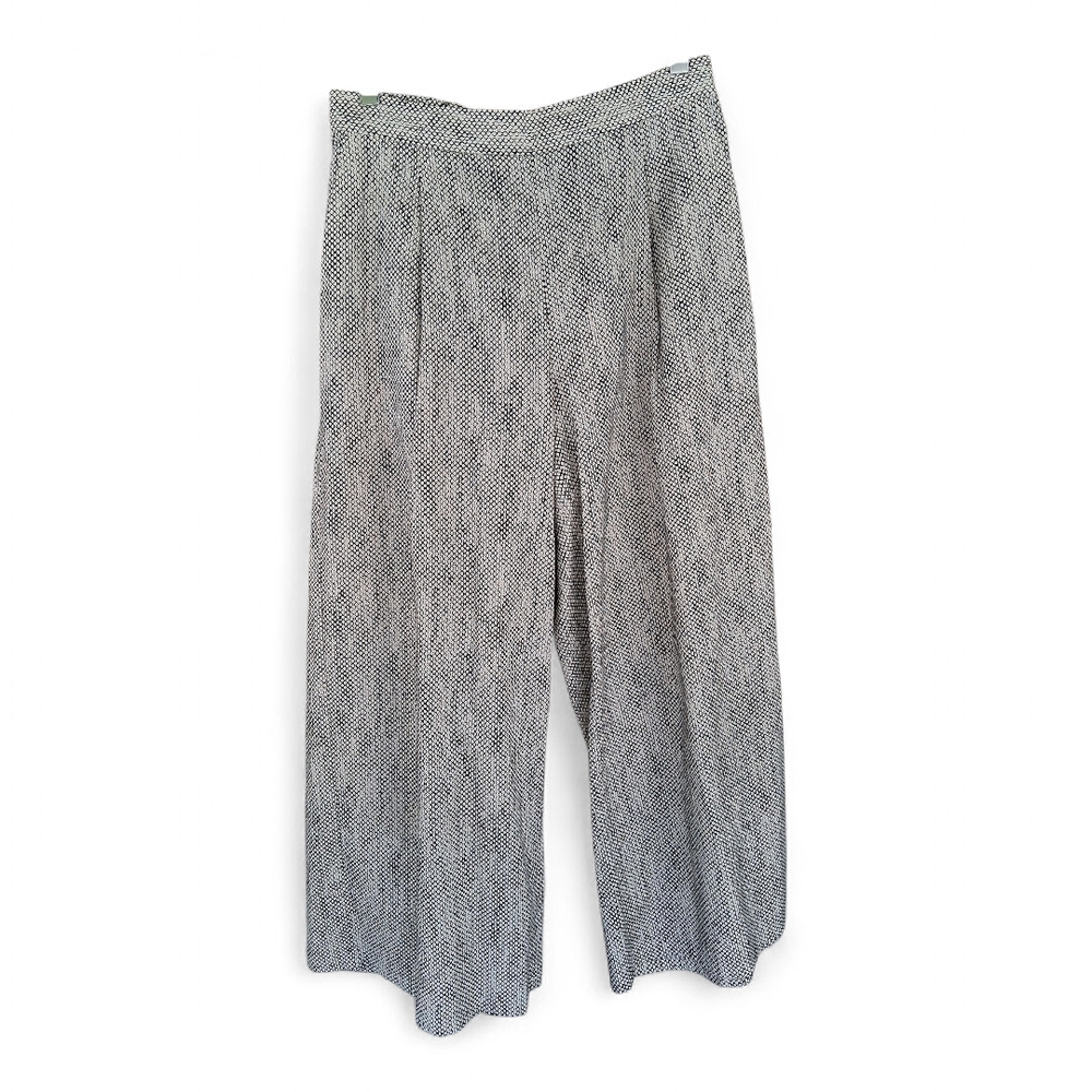 Eileen Fisher Chainette Cropped  Wide-Leg Cotton Pants XS/TP